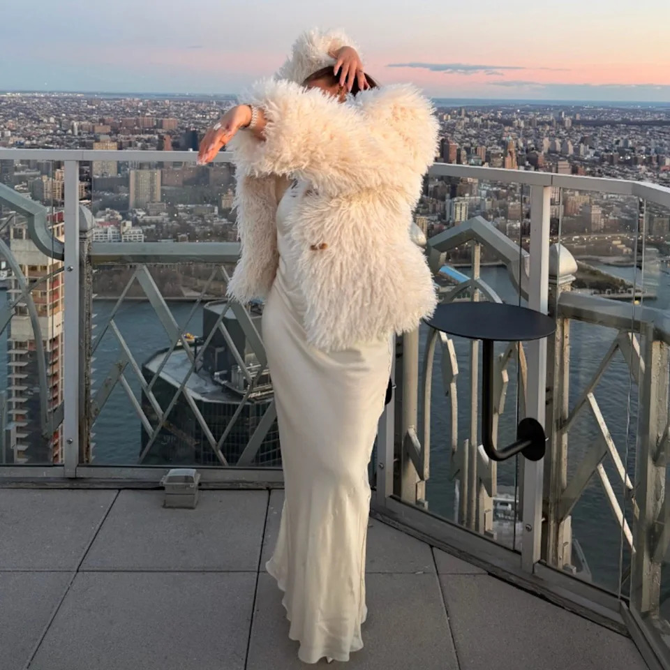 Towns, 30, who celebrated a 126-124 victory against the Cleveland Cavaliers, got down on one knee at Overstory, a rooftop bar in New York City, and asked Woods, 28, to be his wife. <span class="image-credit">(Instagram)</span>