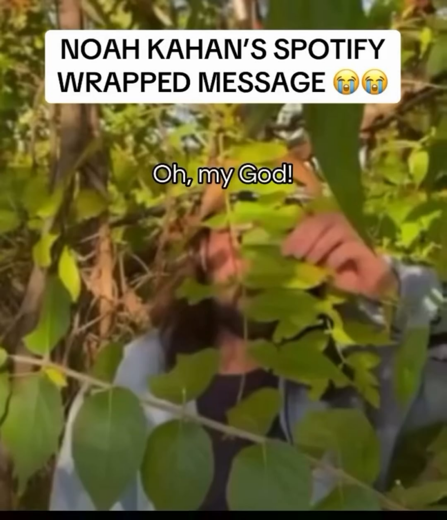 Noah Kahan's Spotify Wrapped Message