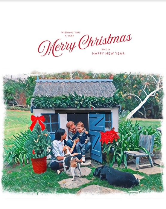 prince harry meghan archie christmas card z