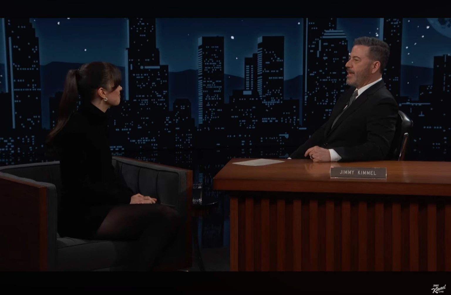 Mia Goth tells Jimmy Kimmel that she used to camp outside Amy Winehouse’s home in London