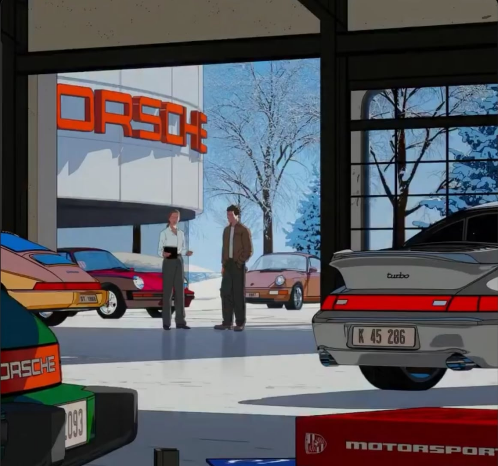 Porsche’s animated holiday ad created by Parallel Studio. According to the studio, “absolutely no AI was used” to make this commercial