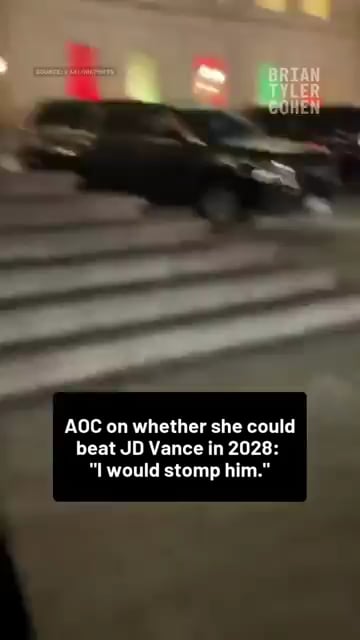 AOC on JD Vance in 2028 Presidential Election: "I would stomp him."