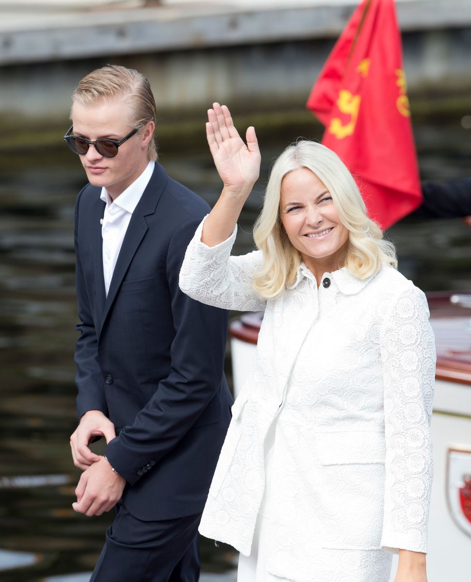 Crown Princess Mette-Marit of Norway, and her son, Marius Borg Hoiby
