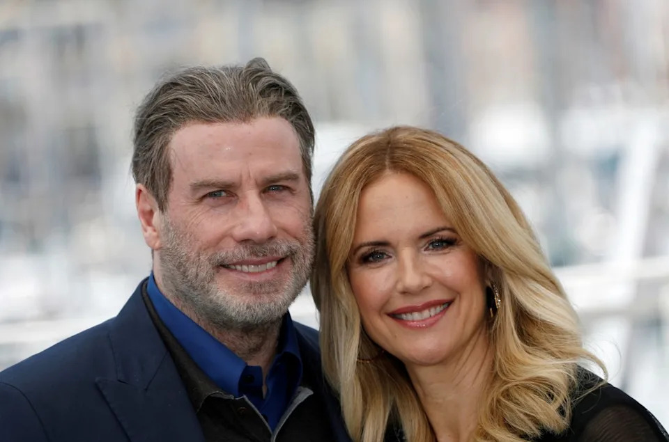 FILE PHOTO: 71st Cannes Film Festival – Photocall for the film Gotti – Cannes, France, May 15, 2018. Cast members John Travolta and Kelly Preston. REUTERS/Eric Gaillard/File Photo