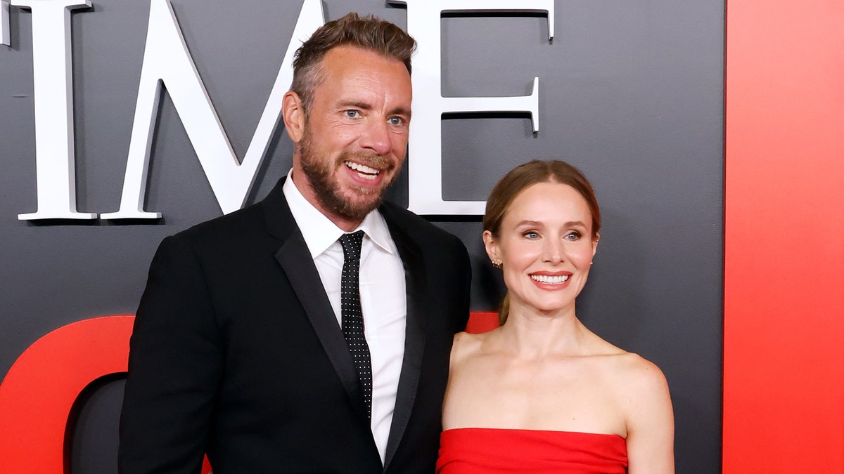 Dax Shepard and Kristen Bell pose at the Met Gala