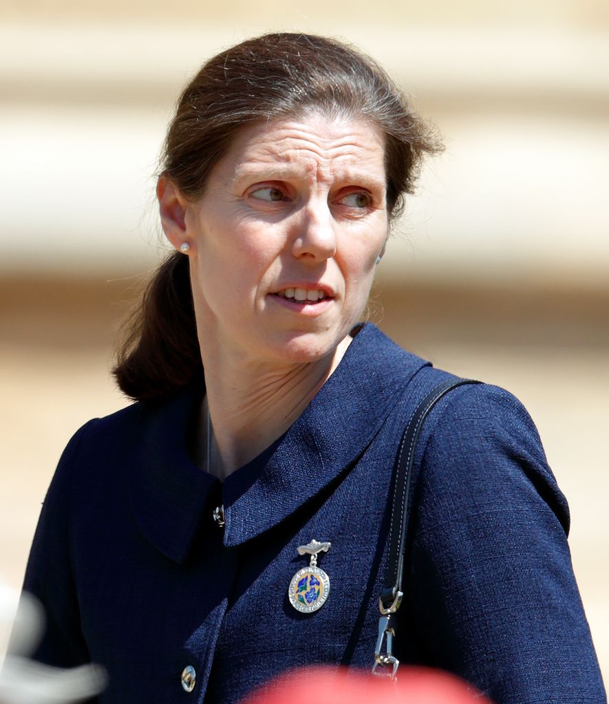 Maria Teresa Turrion Borrallo in a blue outfit