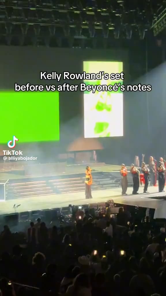 Kelly Rowland's set before and after Beyoncé gave her some notes.