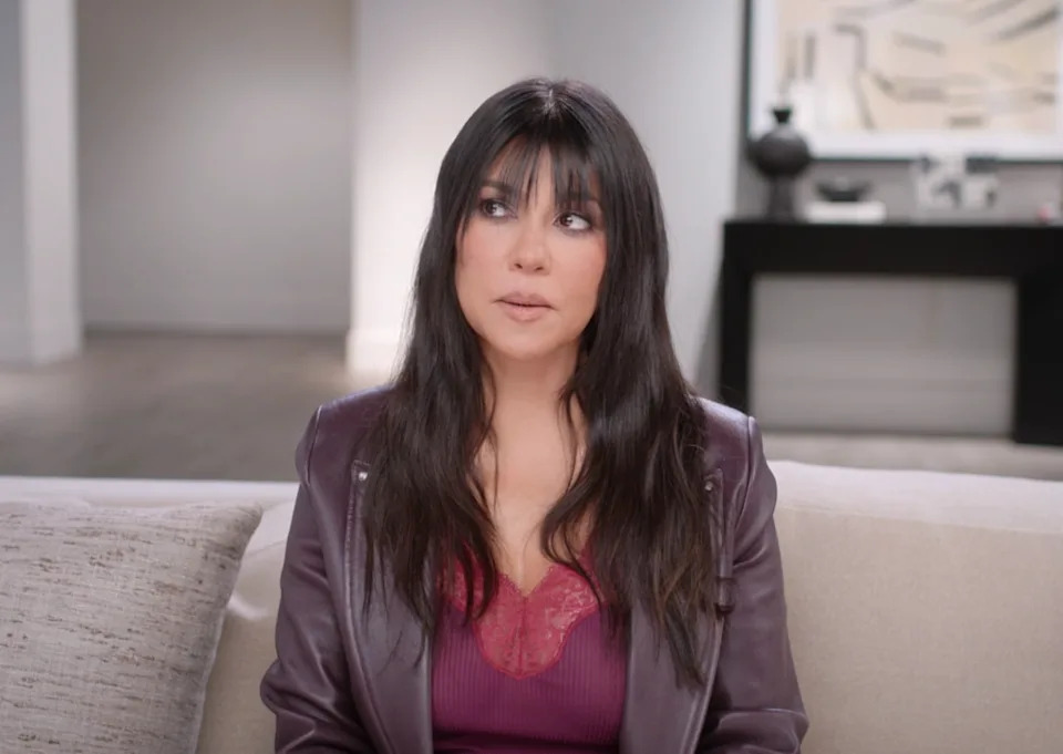 Kourtney speaking in a TV confessional