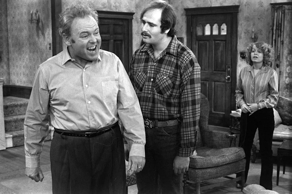 CBS via Getty  Carroll O'Connor, Rob Reiner, Sally Struthers, All in the Family