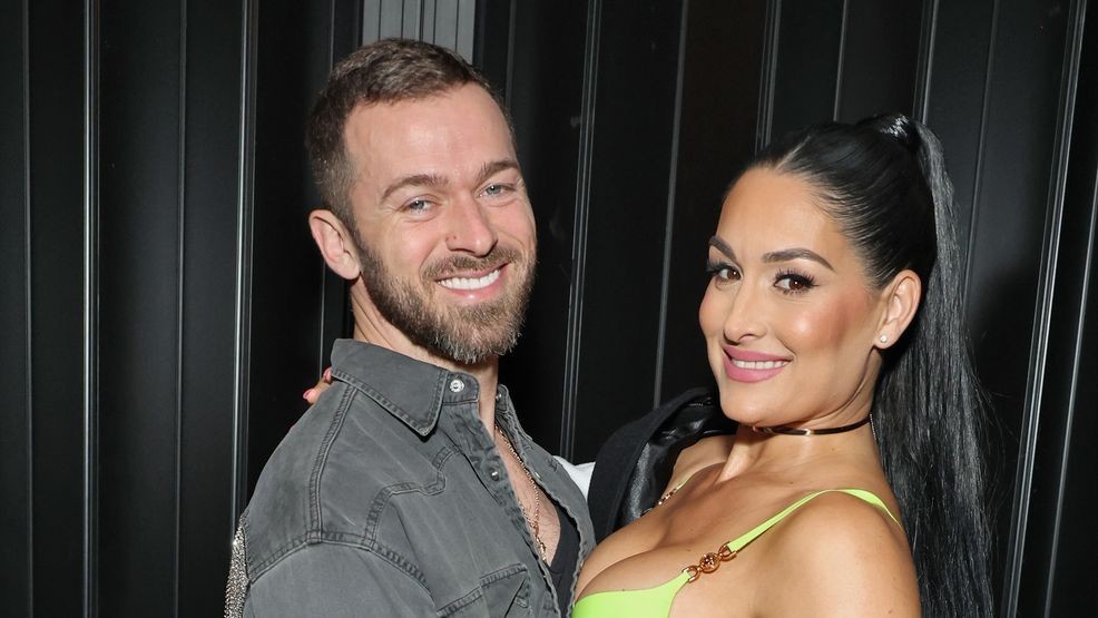 Artem Chigvintsev and Nikki Bella (Photo by Cindy Ord/Getty Images for SiriusXM)