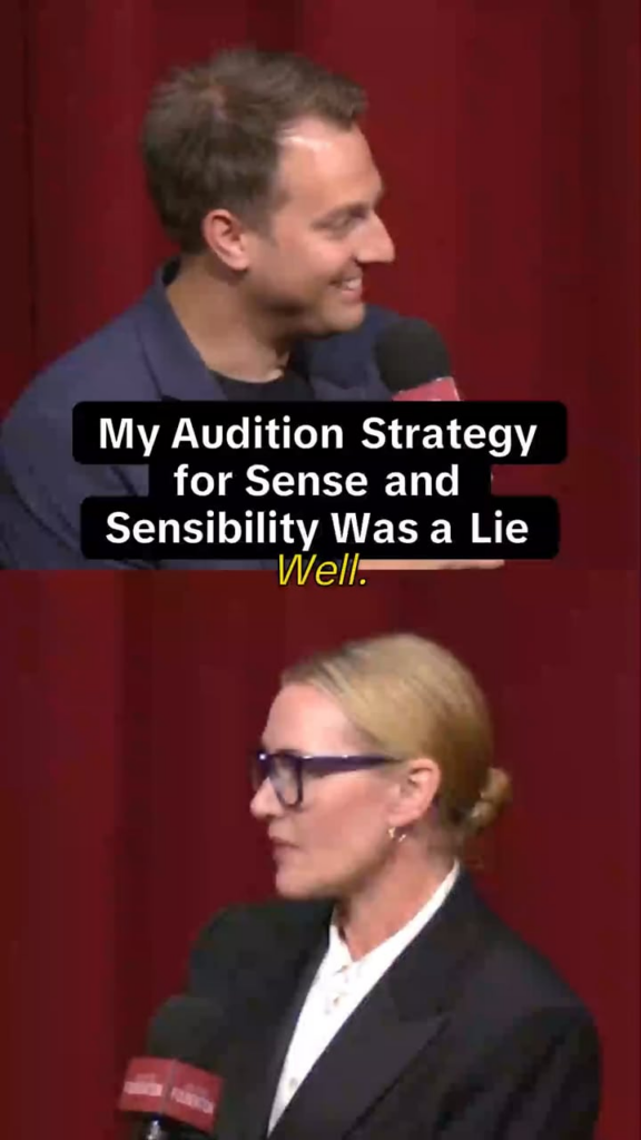 Kate Winslet talks about how she lied to get her part in Sense and Sensibility and how Emma Thompson helped her during her audition