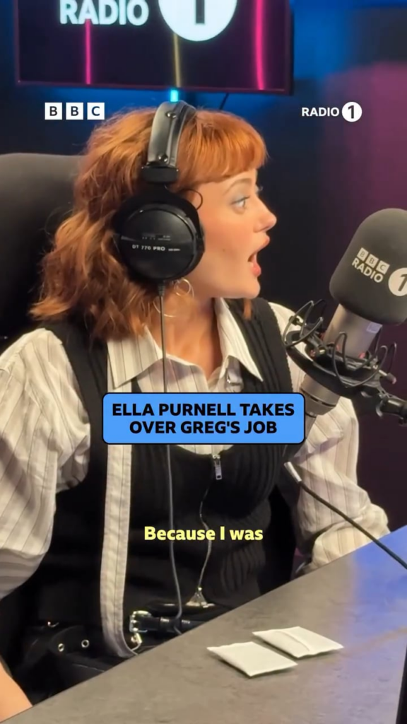 Ella Purnell lives out one of her dreams at BBC Radio 1