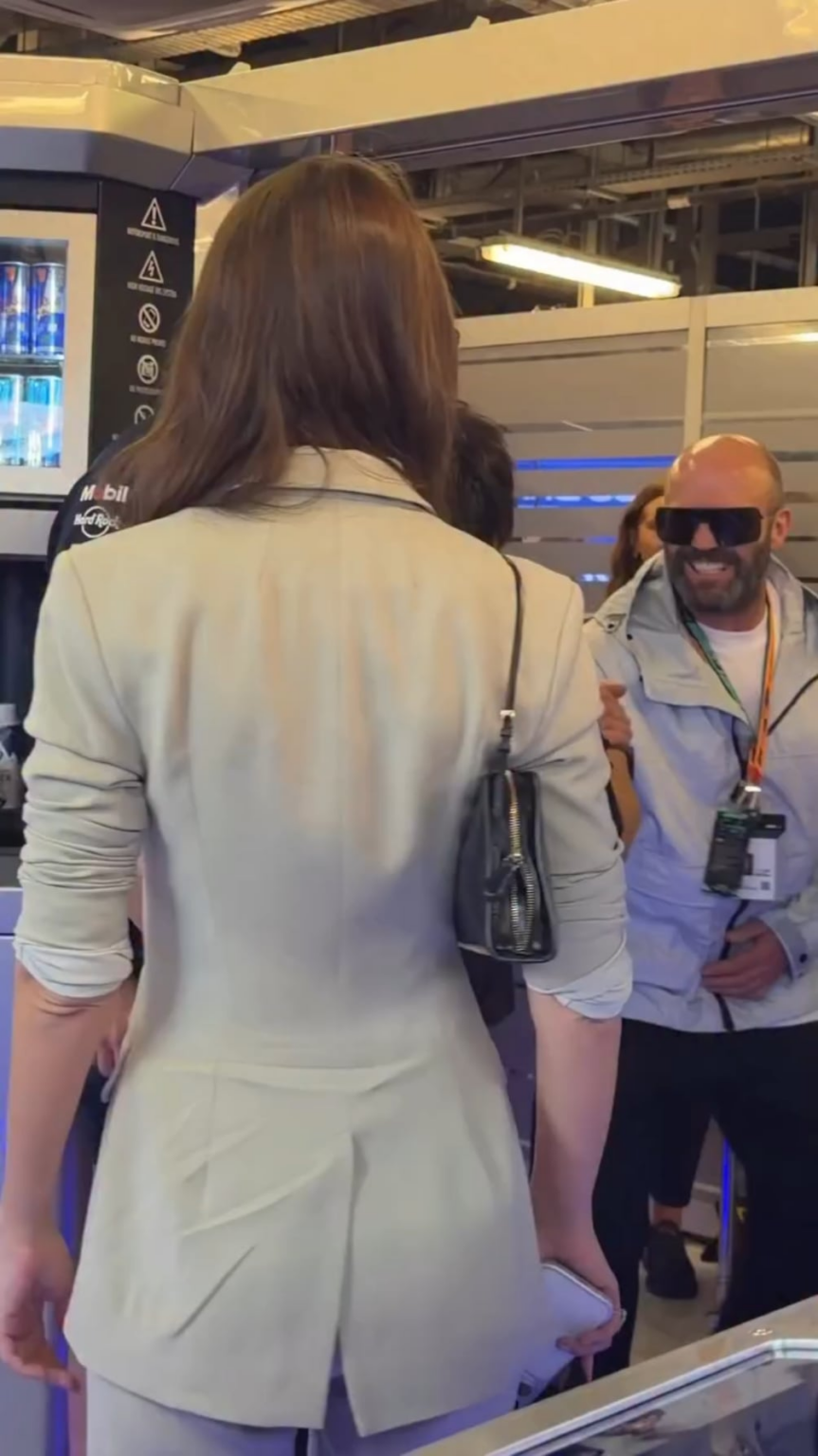 "[Yuki Tsunoda's] two biggest fans @jasonstatham @emrata" - Red Bull Racing posts on IG after Jason Statham and Emily Ratajkowski visit Red Bull F1 driver Yuki Tsunoda