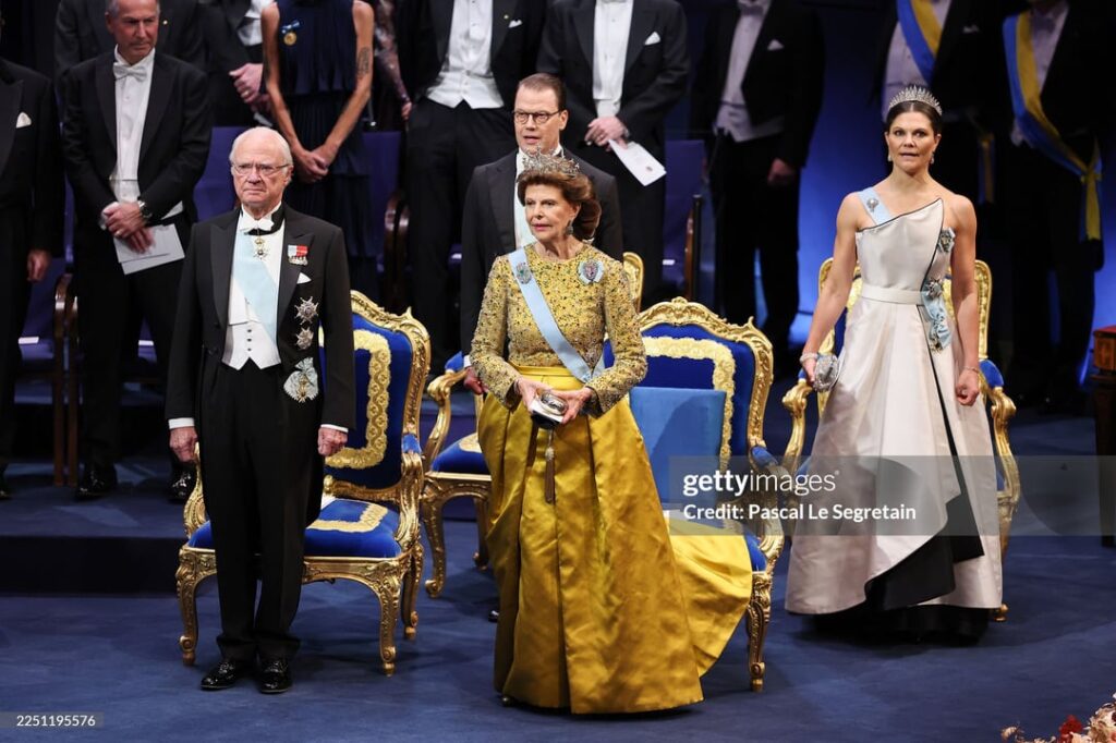 Members of the Swedish Royal Family attend this year's Nobel Prize Awards Ceremony