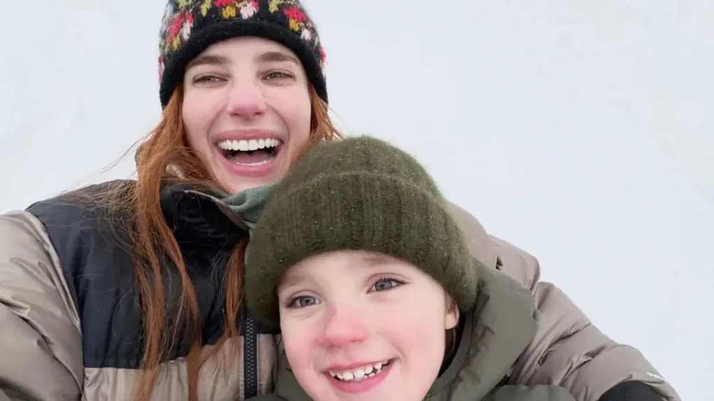 Emma Roberts and son, Rhodes