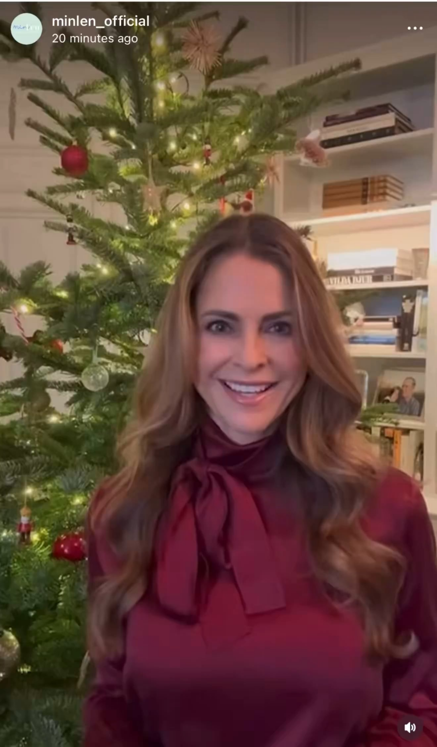 Princess Madeleine of Sweden sending holiday wishes on behalf of her skincare line