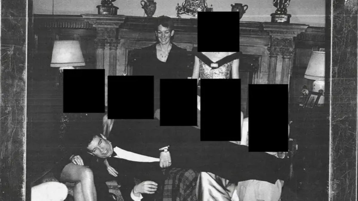 A photo of Andrew and Ghislaine Maxwell found in the Justice Department's latest release of Epstein files.