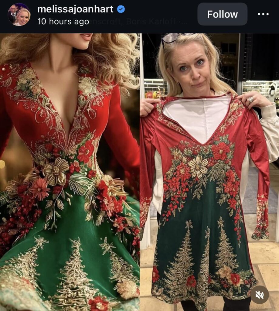 Melissa Joan Hart falls for the AI image shopping scam