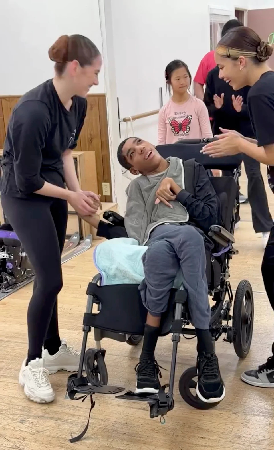 Kardashian then shared videos of Amari — who has LGS [Lennox-Gastaut syndrome], a form of epilepsy — enjoying dance class. Khloe Kardashian/Instagram
