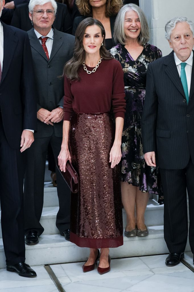 MADRID, SPAIN - NOVEMBER 18: Queen Letizia of Spain attends the XLII "Francisco Cerecedo" Journalism Awards at Hotel Ritz on November 18, 2025 in Madrid, Spain. (Photo by Paolo Blocco/WireImage)