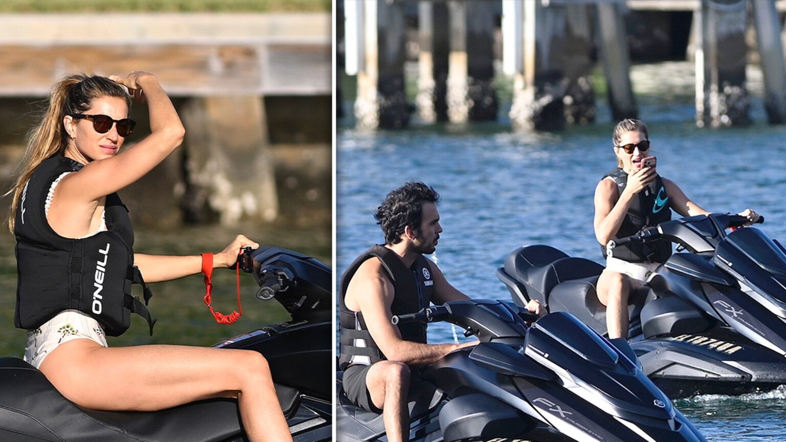 Gisele Bündchen and Joaquim Valente Ride Jet Skis in Florida Gisele Bündchen and Joaquim Valente Ride Jet Skis in Florida