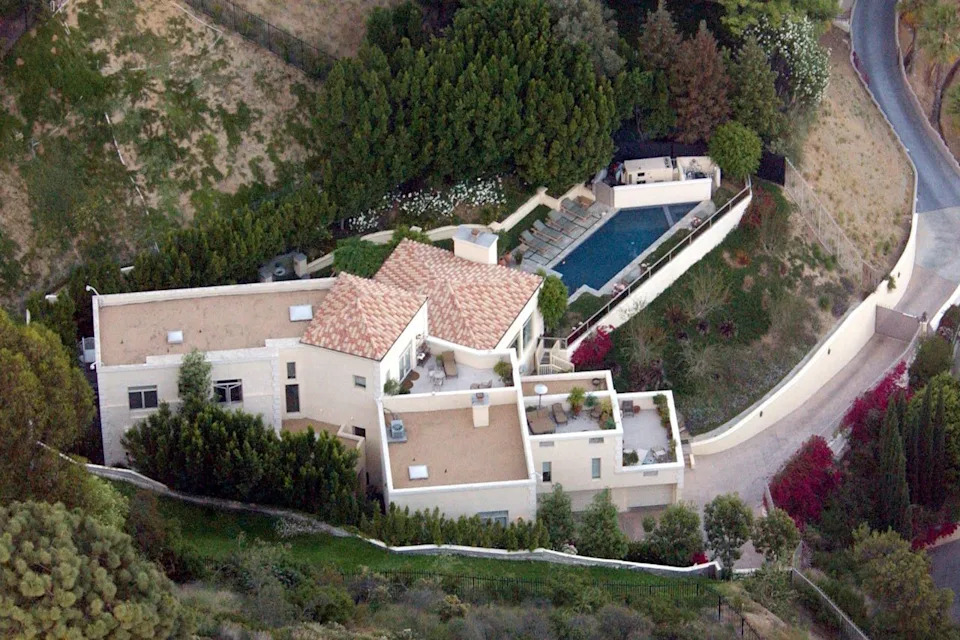 MB Pictures/Shutterstock An aerial view of Brittany Murphy's home in May 2004.