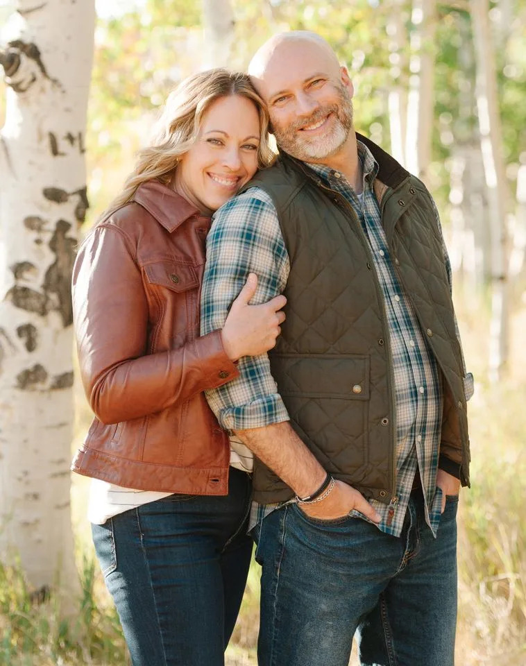 Melanie Rice Kevin Franke and his wife Becca Bevan in engagement photos.