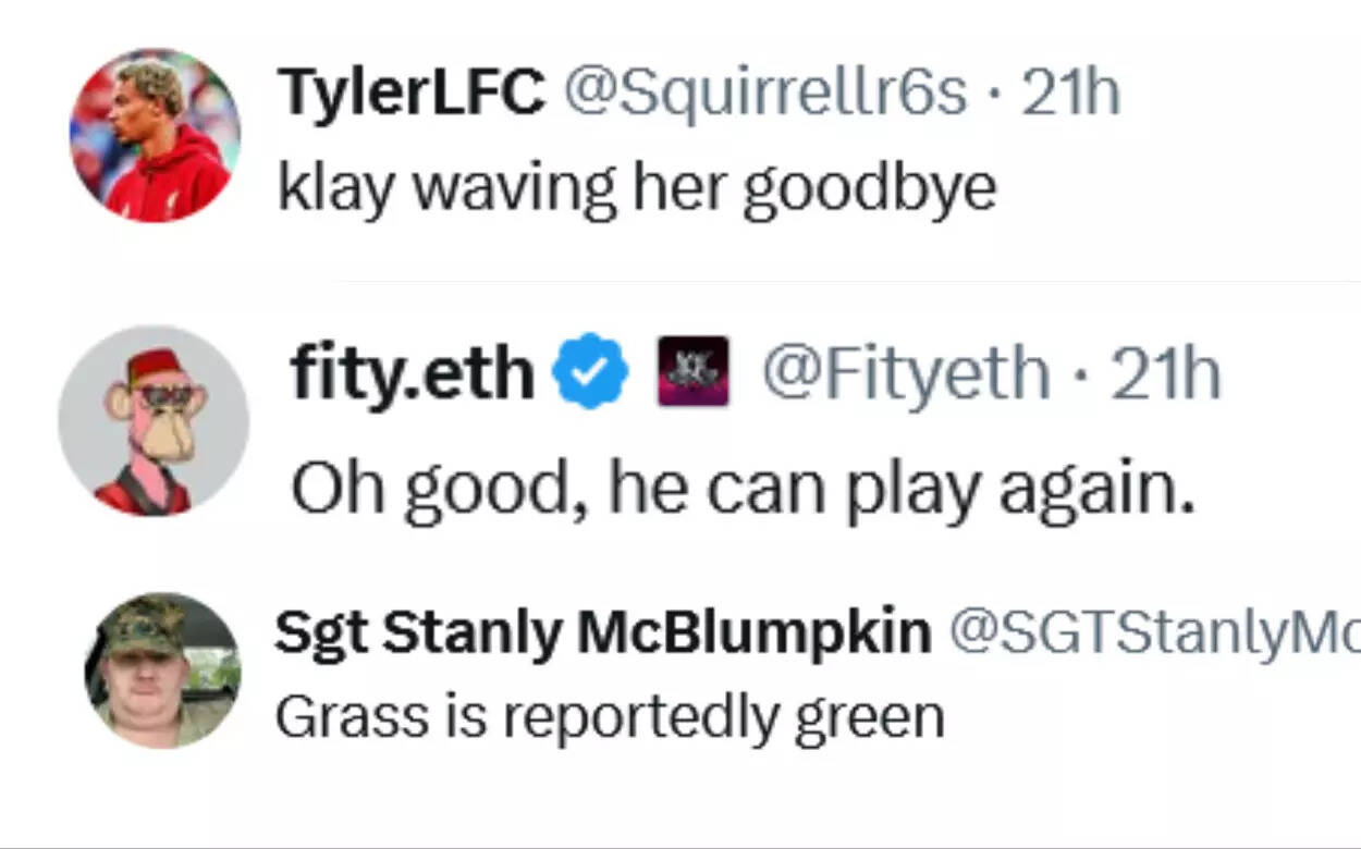 Fans reacted to the rumors of Meg and Klay breaking up (Image via X) Fans reacted to the rumors of Meg and Klay breaking up
