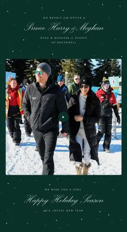 Prince Harry and Meghan, Duke and Duchess of Sussex Prince Harry and Meghan Markle's 2025 Christmas card