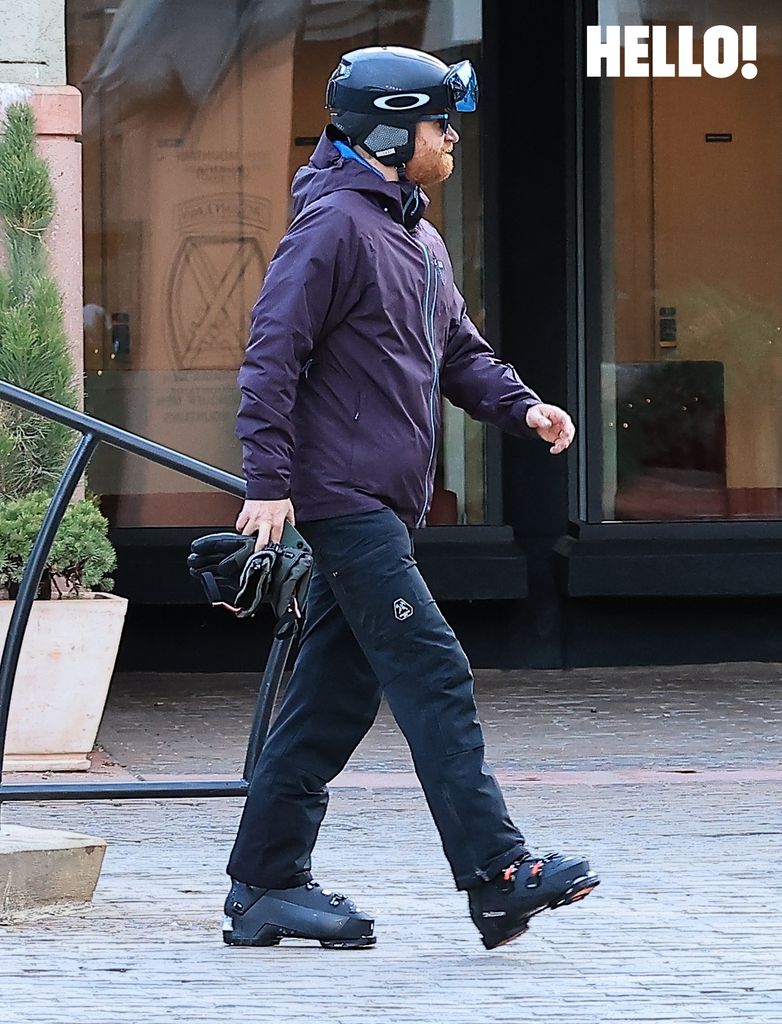 Prince Harry looked ready to hit the slopes