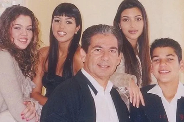 Kim Kardashian/Instagram From Left: Khloé, Kourtney, Kim and Rob with their late father Robert Kardashian Sr.