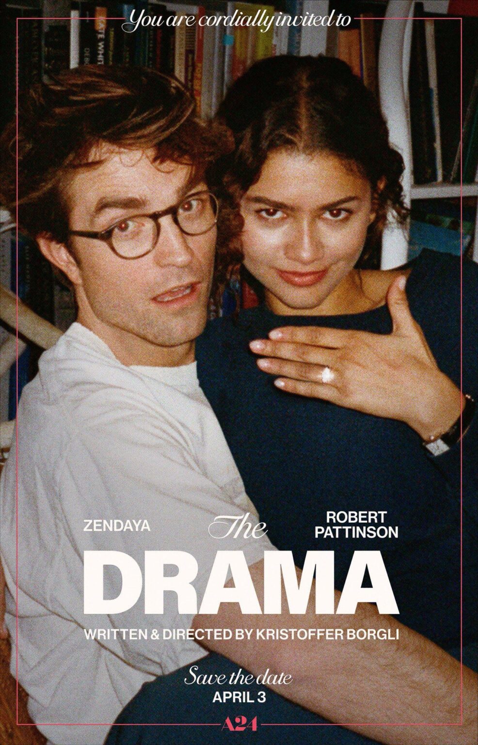 The first poster for Kristoffer Borgli’s ‘THE DRAMA’ starring Zendaya and Robert Pattinson