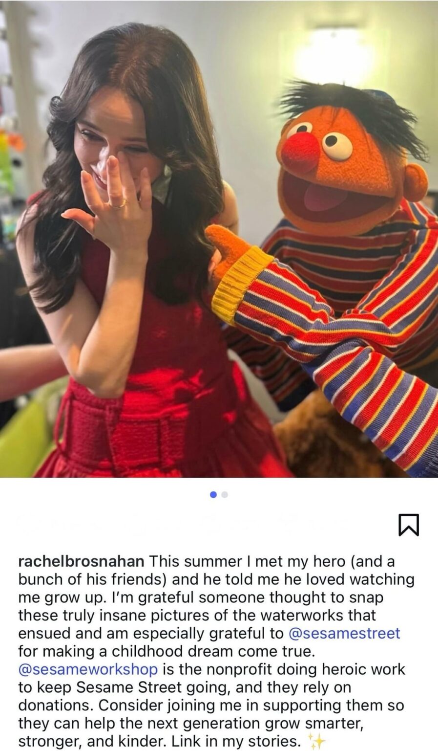 Rachel Brosnaham meets her hero, Ernie
