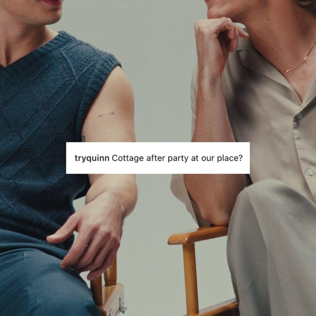 Hudson Williams and Connor Storrie will star in ‘Ember and Ice’, a new audio romance series for Quinn: “Cottage after party at our place?”