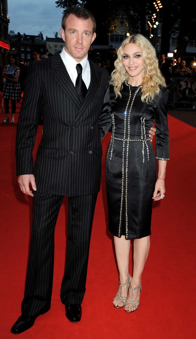 Guy Ritchie and Madonna at the world film premiere of "RocknRolla" at Odeon West End on Sept. 1, 2008 in London.
