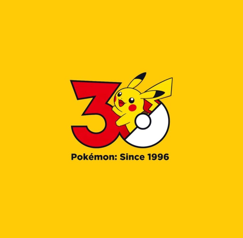 Official logo for the 30th anniversary of Pokémon