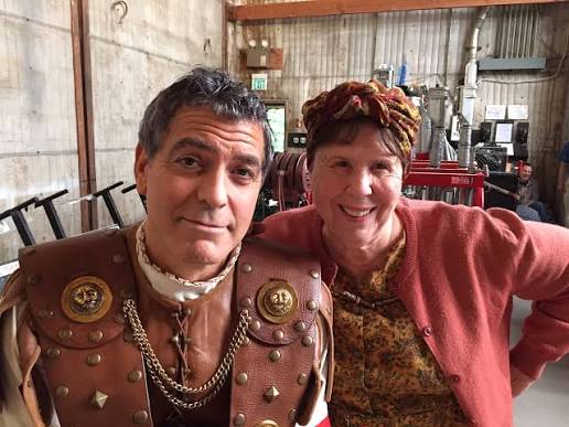 ‘You Don’t Mess With the Zohan’ Actress Was 88 Helen Siff and George Clooney and on the set of 'Hail, Caesar!'