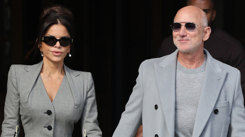 Jeff Bezos and Lauren Sánchez Bezos leaving The Ritz during the Womenswear Spring Summer 2026 as part of Paris Fashion Week on October 4, 2025 in Paris, France (2025)