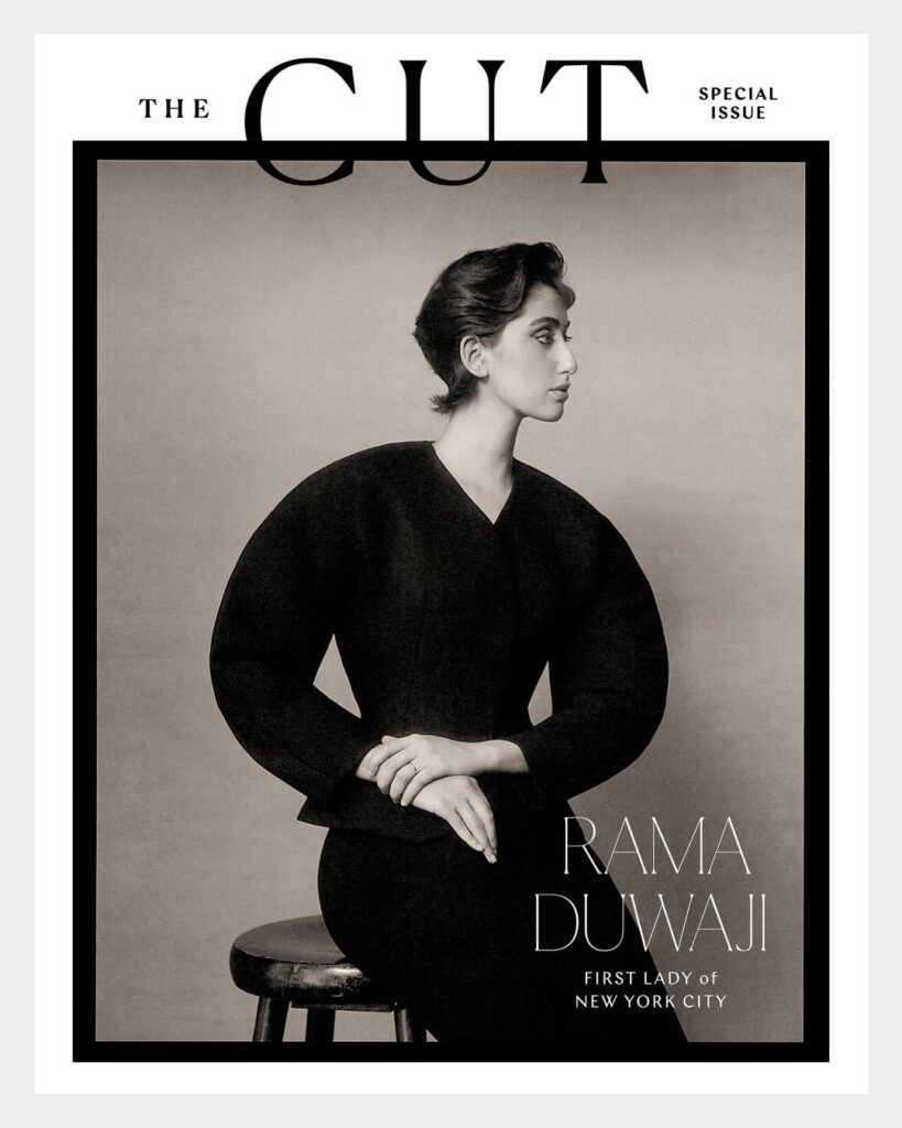 Rama Duwaji, New York City's First Lady, covers the latest issue of The Cut. Photographed by Szilveszter Makó & styled by Jessica Willis.