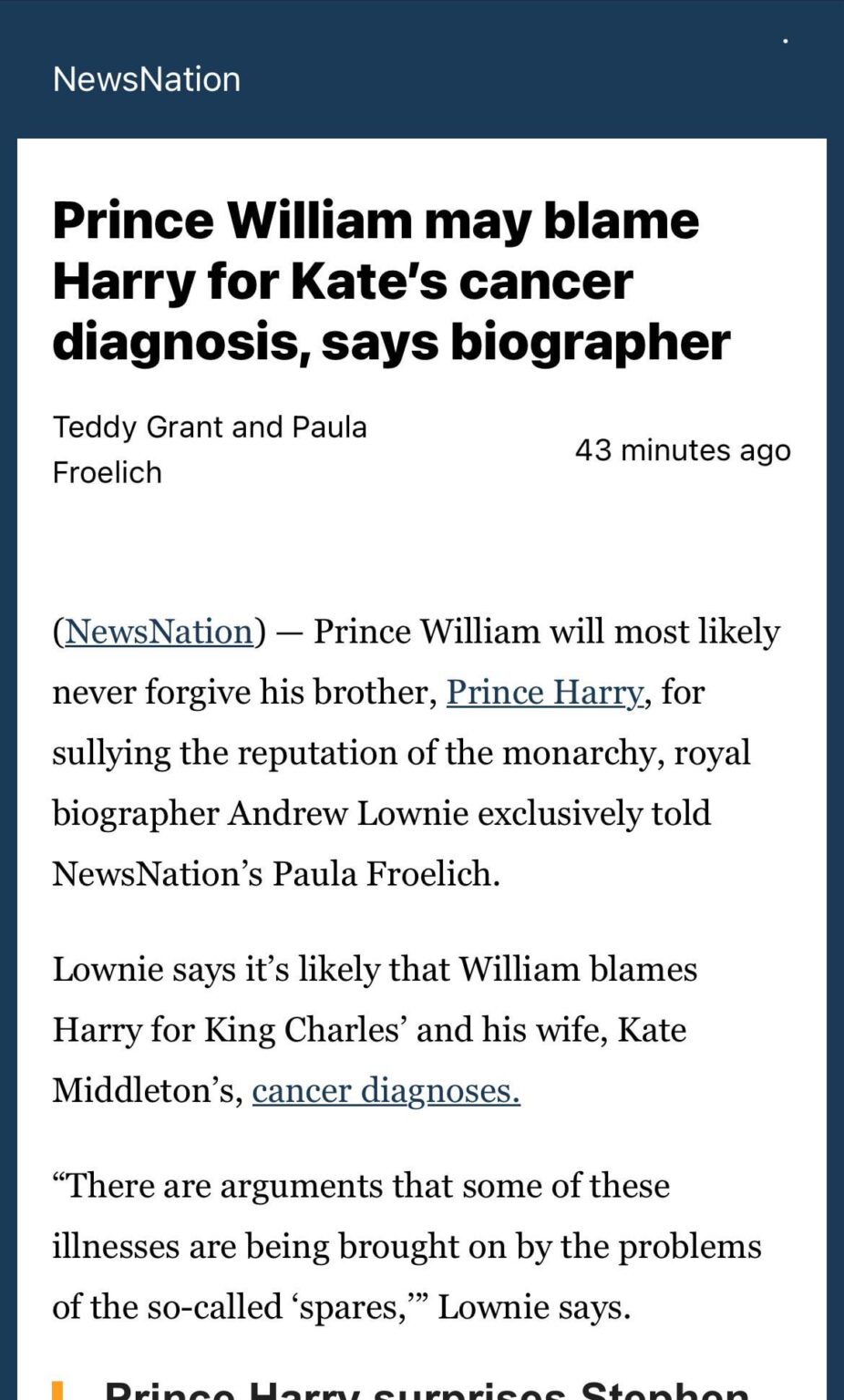 Andrew Lownie fully loses mind, claims Meghan and Harry gave Kate and Charles cancer