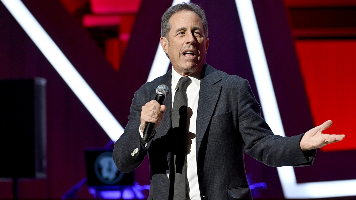 Jerry Seinfeld performing at a 2024 event