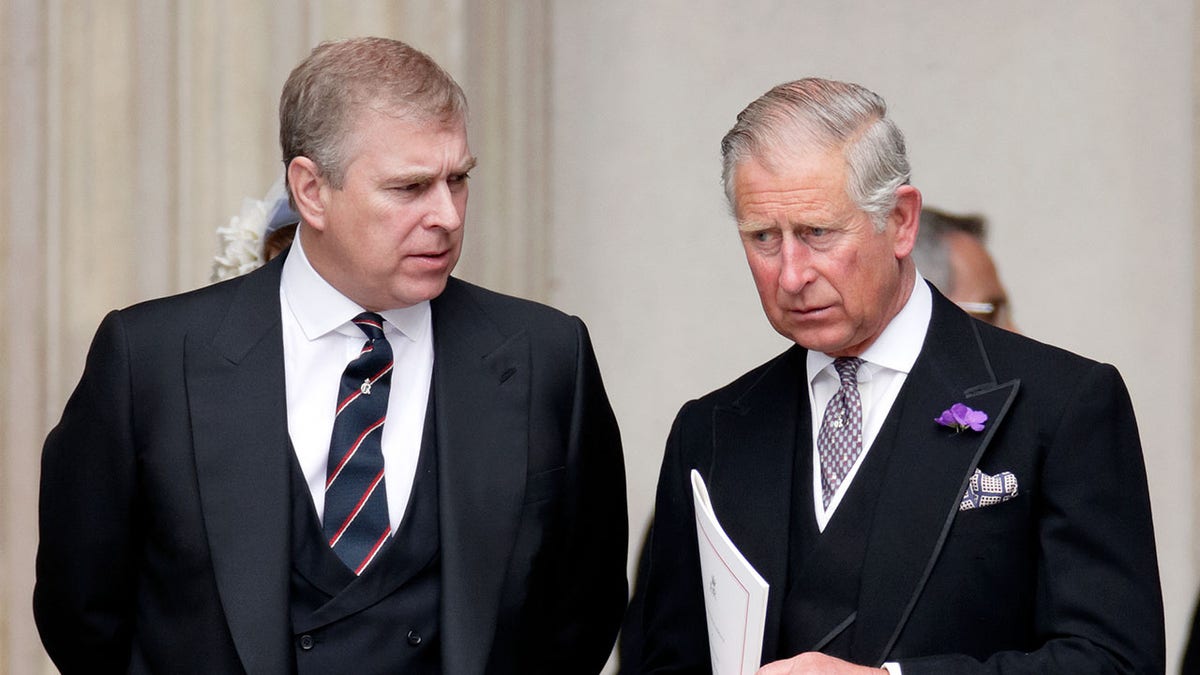 King Charles and Andrew talking