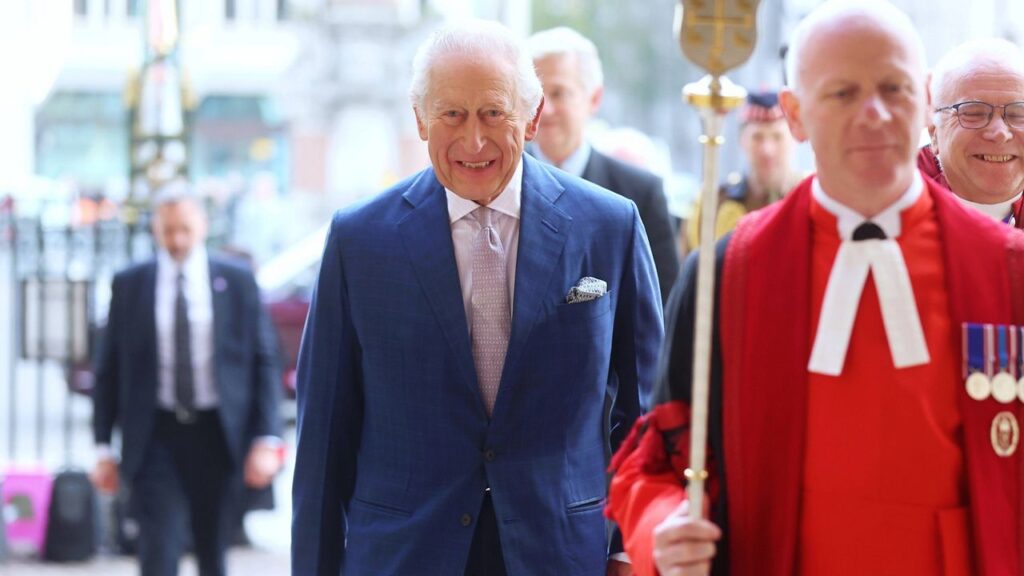 Britain's King Charles III attends an Advent Service at Westminster Abbey, in London, Wednesday, Dec. 10, 2025. (Chris Jackson/Pool Photo via AP)