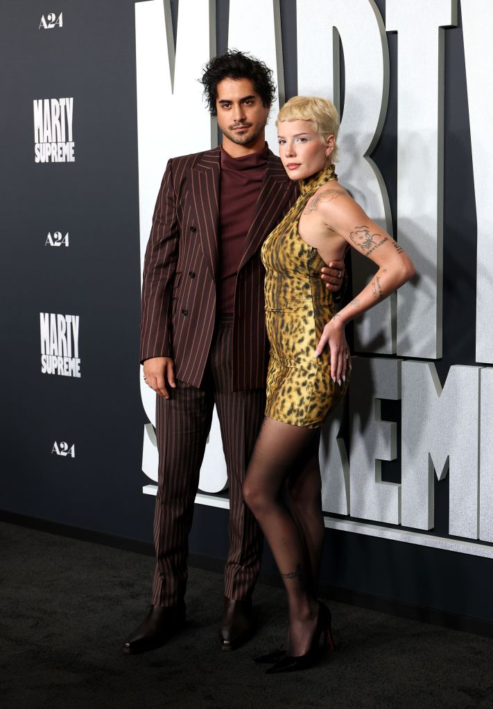 Avan Jogia and Halsey attend the "Marty Supreme" premiere