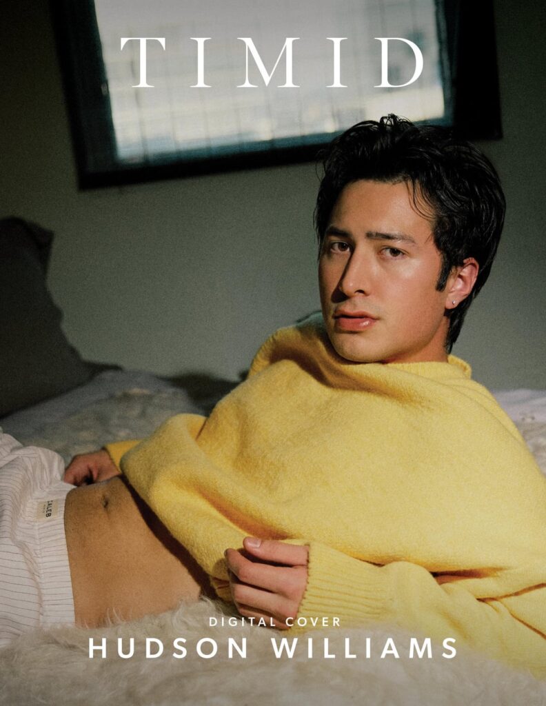 Hudson Williams on the cover of Timid Magazine, photographed by Henry Wu