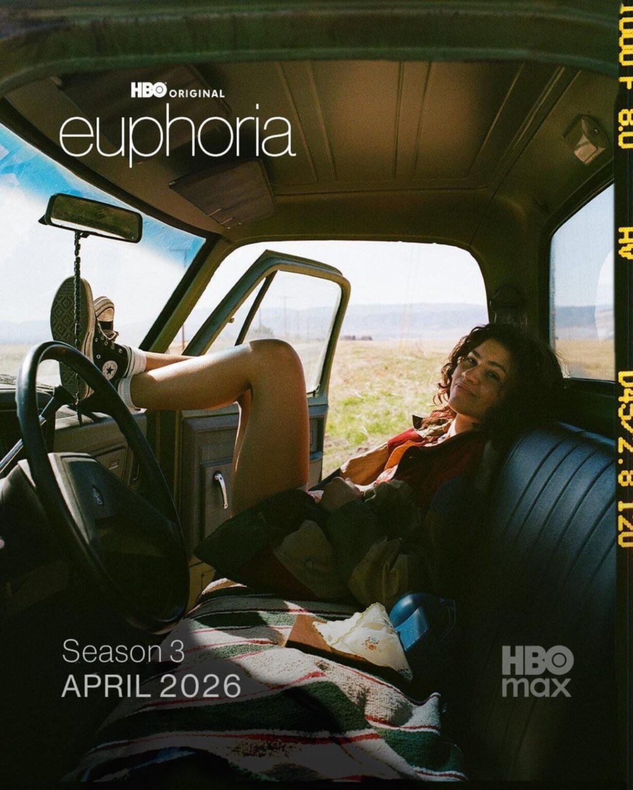 Official Euphoria Season 3 poster. Premieres April 2026.