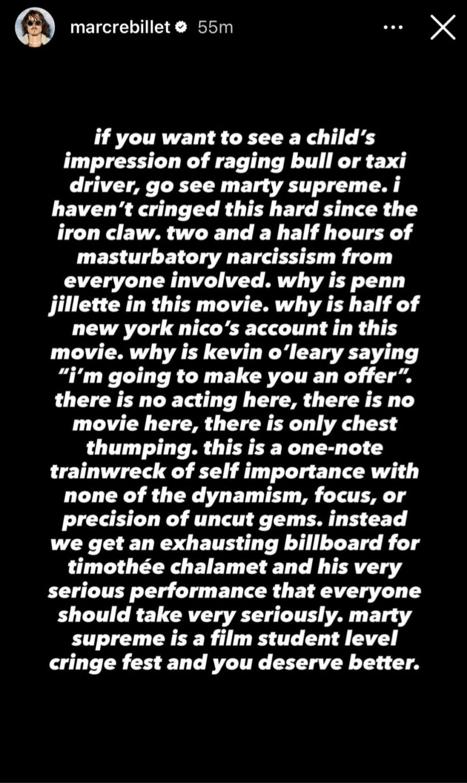 Marc Rebillet’s review of Marty Supreme