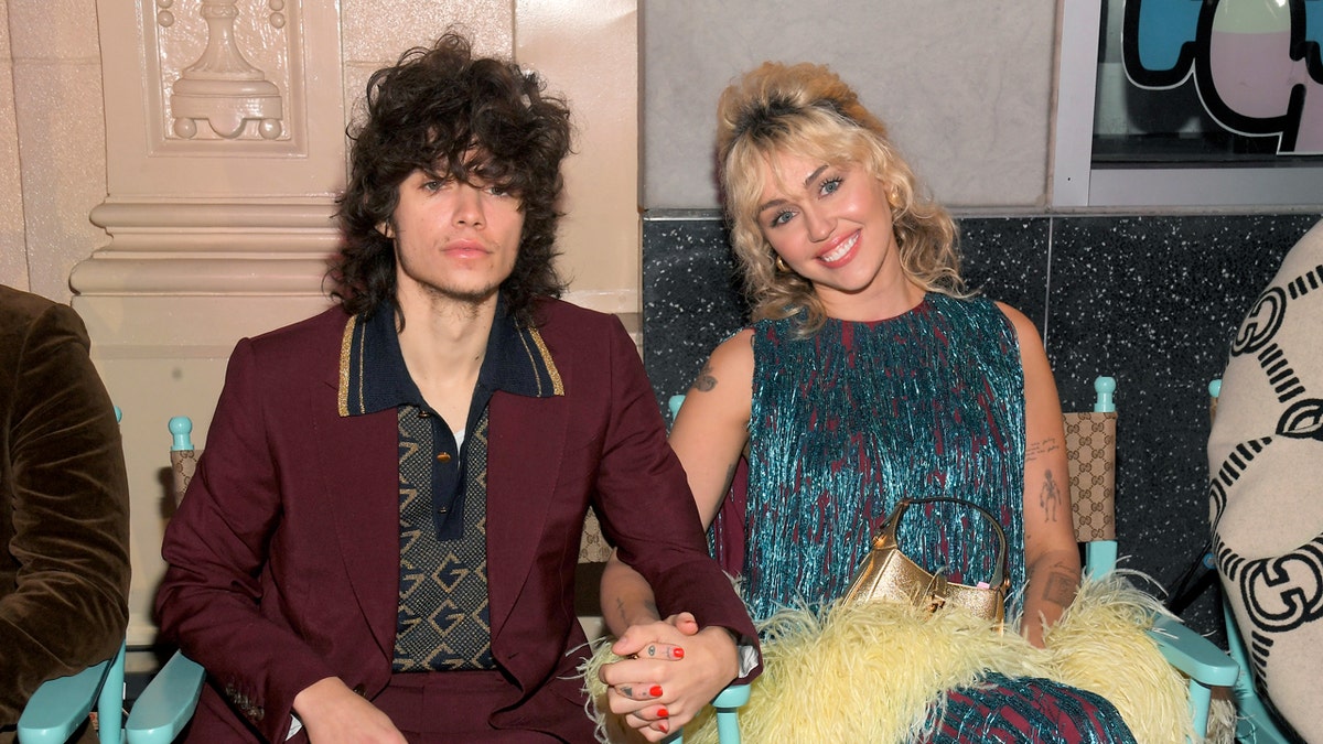 Maxx Morando and Miley Cyrus at a Gucci event in 2021