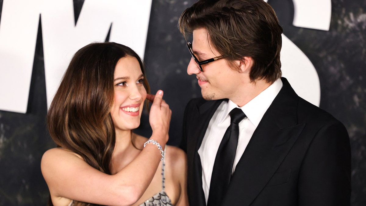 New parents Millie Bobby Brown and Jake Bongiovi on a red carpet