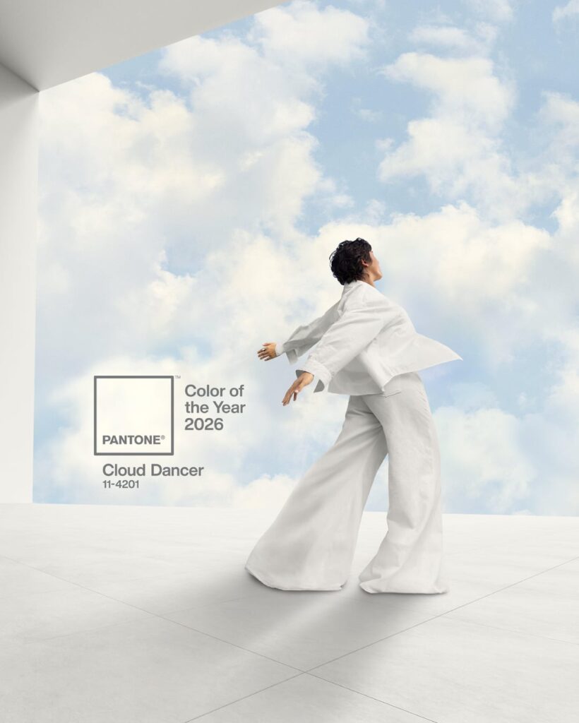 Pantone reveals their Color of the Year for 2026: PANTONE 11-4201 Cloud Dancer. A lofty white neutral whose aerated presence acts as a whisper of calm and peace in a noisy world. It symbolizes a calming influence in a society rediscovering the value of quiet reflection.